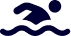 Symbol of a swimmer in water.